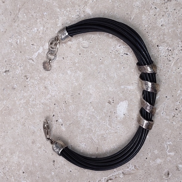 Silpada Sterling Silver/Leather Cord Bracelet - Picture 6 of 10